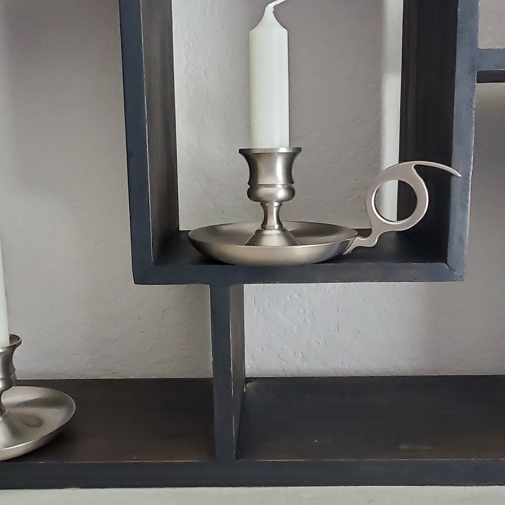 Vintage Early American Pewter Candle Stick Holders, Set of 2, EUC - Picture 8 of 15